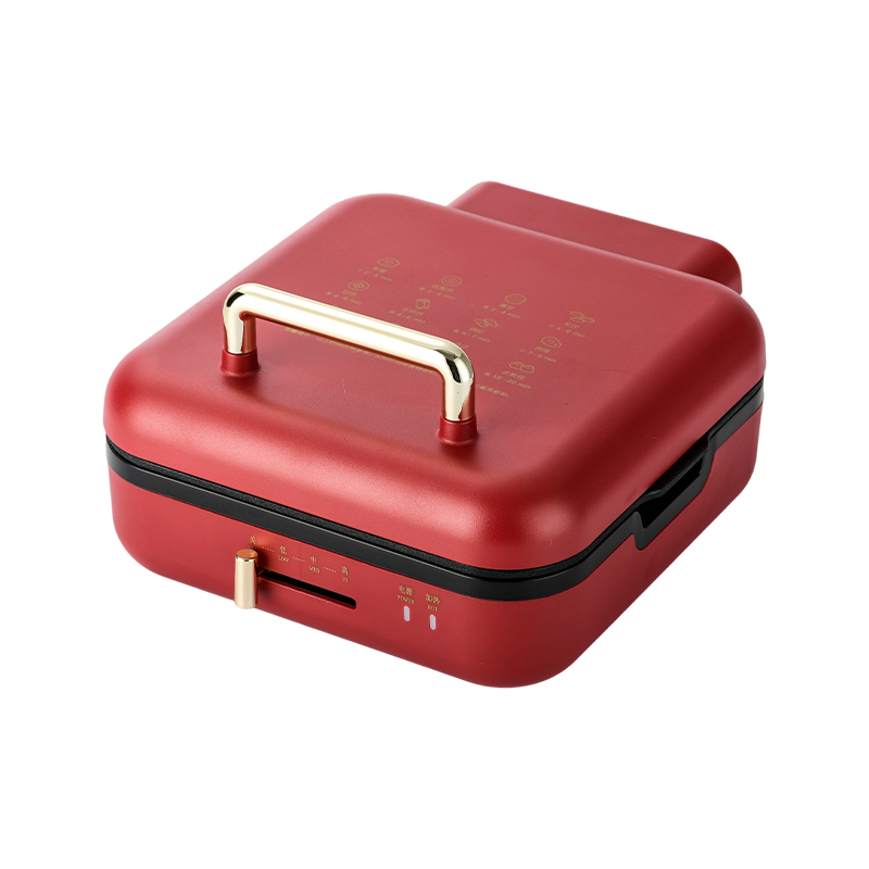 BJX-S017 24x24cm Izgaralı Izgara Tavası (Sıcaklık Kontrol + Ahşap Damar Saplı)