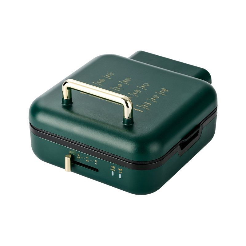 BJX-S017 24x24cm Izgaralı Izgara Tavası (Sıcaklık Kontrol + Ahşap Damar Saplı)
