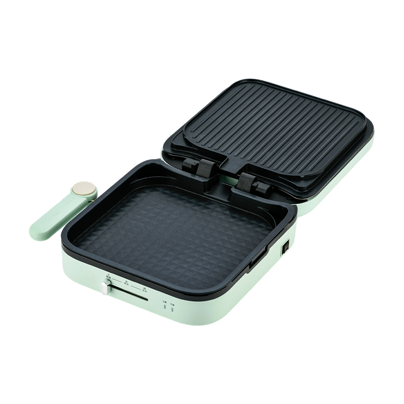 BJX-S022 28x28cm 180° Açılır Kapanır Sıcaklık Kontrol Çıkarılabilir Plaka Büyük Izgara