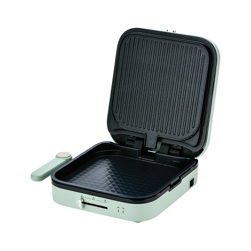 BJX-S022 28x28cm 180° Açılır Kapanır Sıcaklık Kontrol Çıkarılabilir Plaka Büyük Izgara