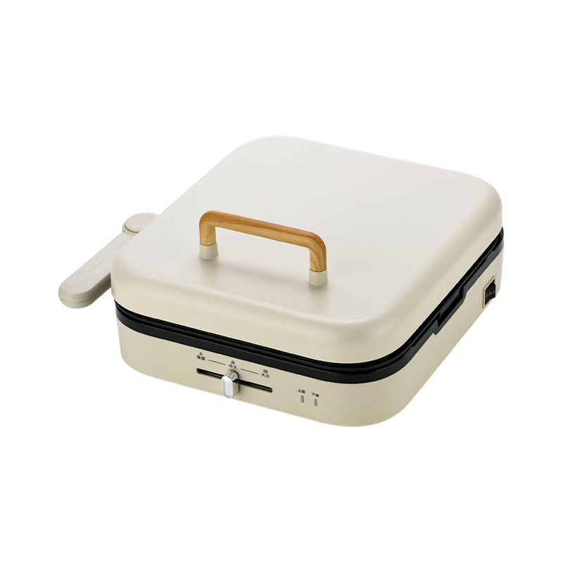 BJX-S023 28x28cm Büyük Tabak Sıcaklık Kontrollü Panini ve Izgara Makinesi