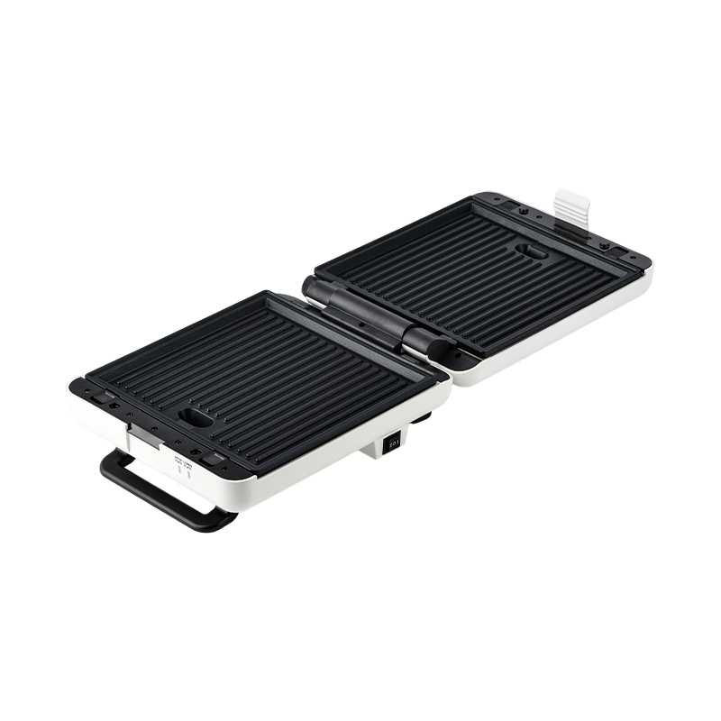 BJX-S026 4 Dilimli 180° Açık Izgara ve Tost Makinesi, 3 Seviye Kontrollü ve Yağ Damlama Tepsili