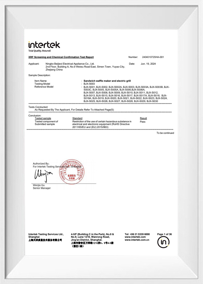 Xrf Tarama ve Kimyasal Doğrulama Test Raporu